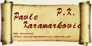 Pavle Karamarković vizit kartica